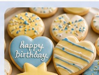 Decorated birthday celebration cookies